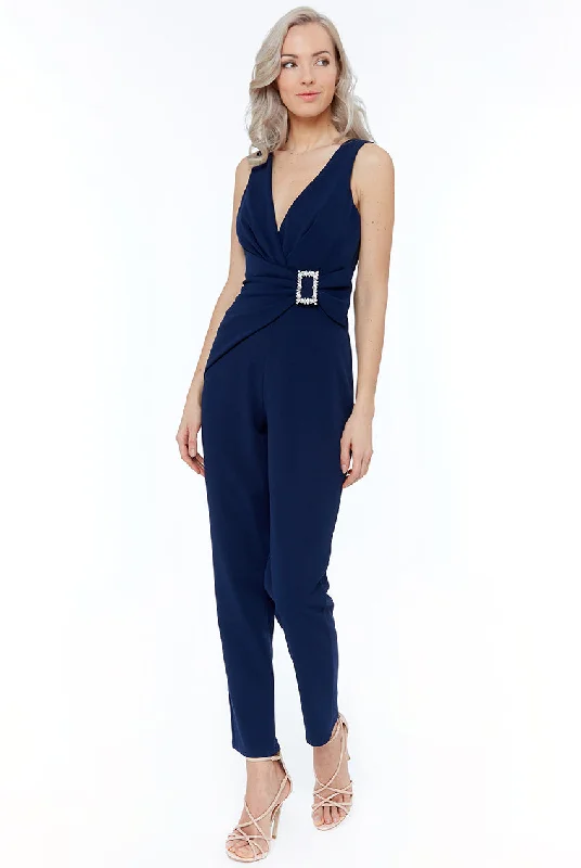 Goddiva Vicky Pattison - Buckle Plunge Jumpsuit