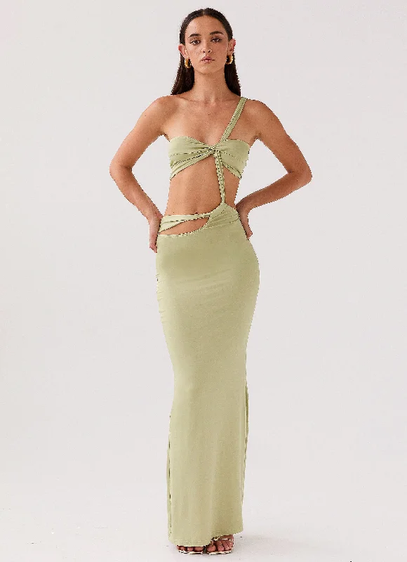 Sycamore Twist Maxi Dress - Fern