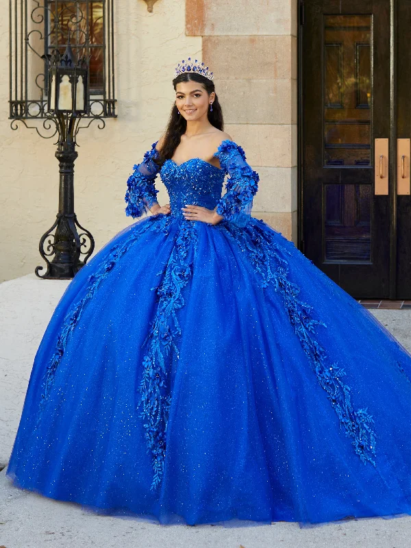 Bell Sleeve Cape Quinceanera Dress by House of Wu 26057