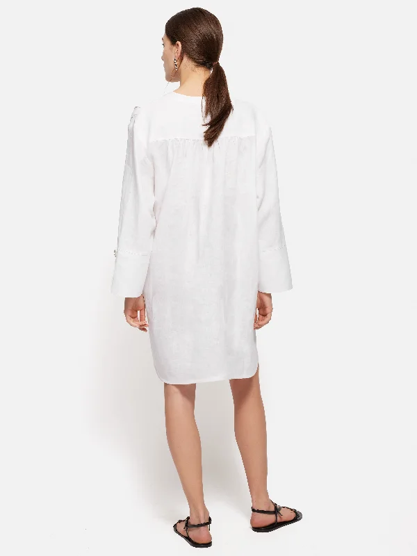 Linen Kaftan Dress | White