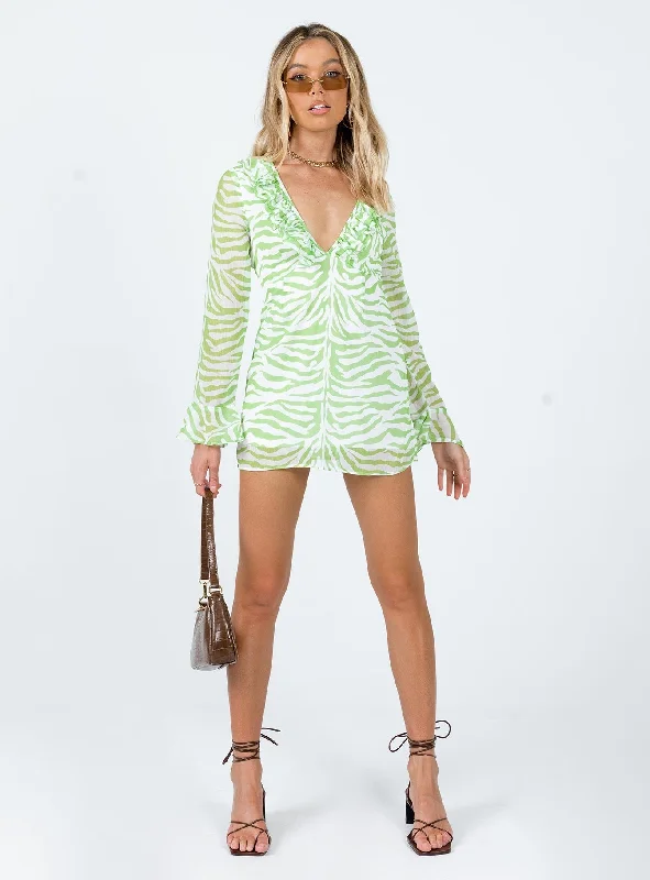 Nostalgia MinI Dress Green