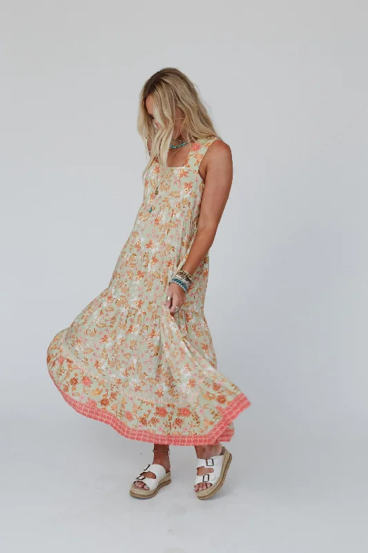 Paradise Sunrise Maxi Dress - Sage