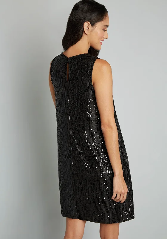 Shine and Dine Sequin Shift Dress