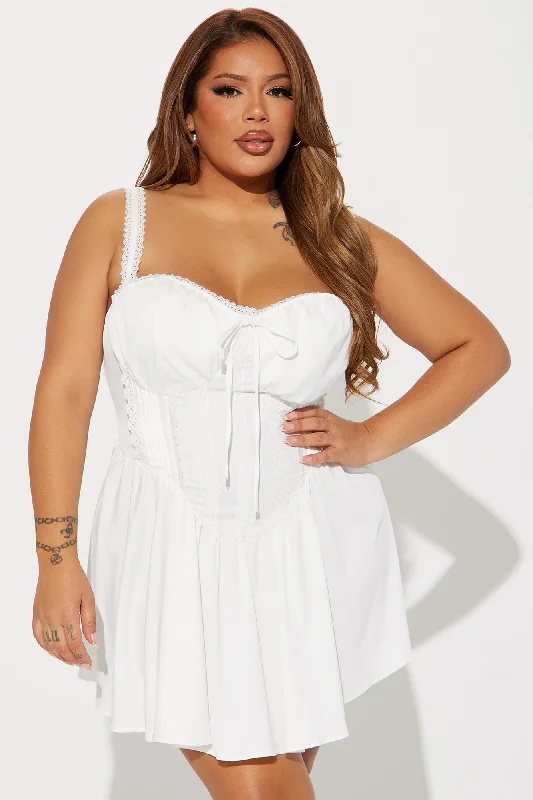 Summer Romance Mini Dress - White