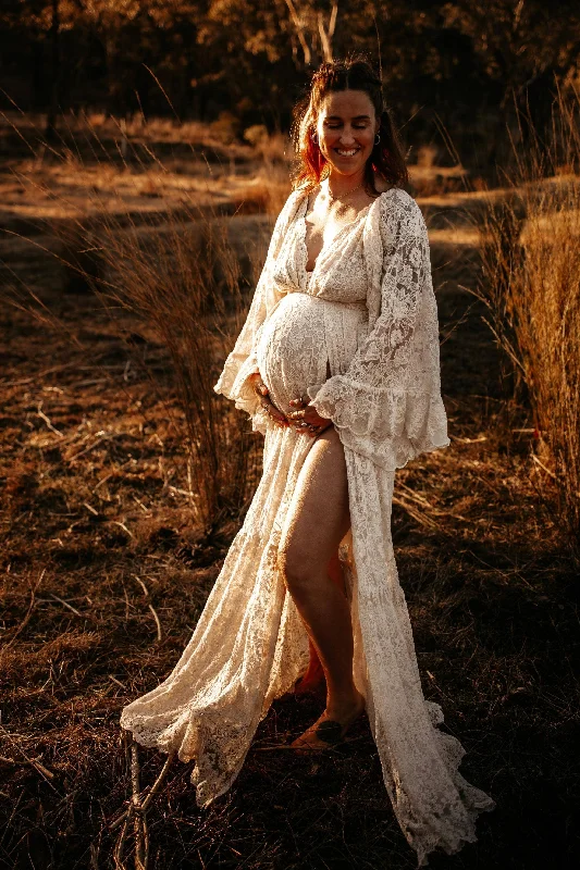 We Are Reclamation Much Love Gown - Maternity Photoshoot Dress - Wedding Dress