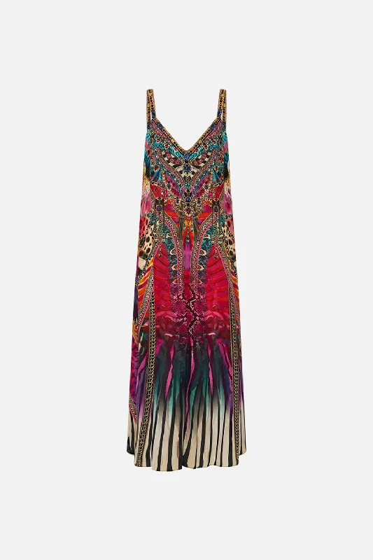 V NECK MIDI SLIP DRESS SAHARA SUPERNATURAL