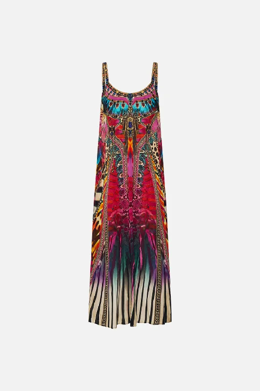 V NECK MIDI SLIP DRESS SAHARA SUPERNATURAL