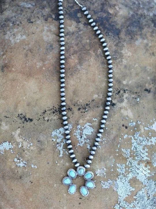 Authentic Turquoise Stone - River Roll Necklace for Women