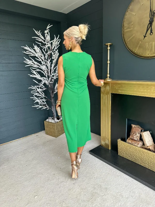 Maire Occasion Midi Dress Emerald