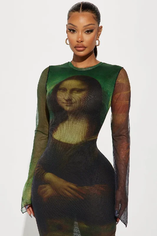 Monalisa Mesh Midi Dress - Green