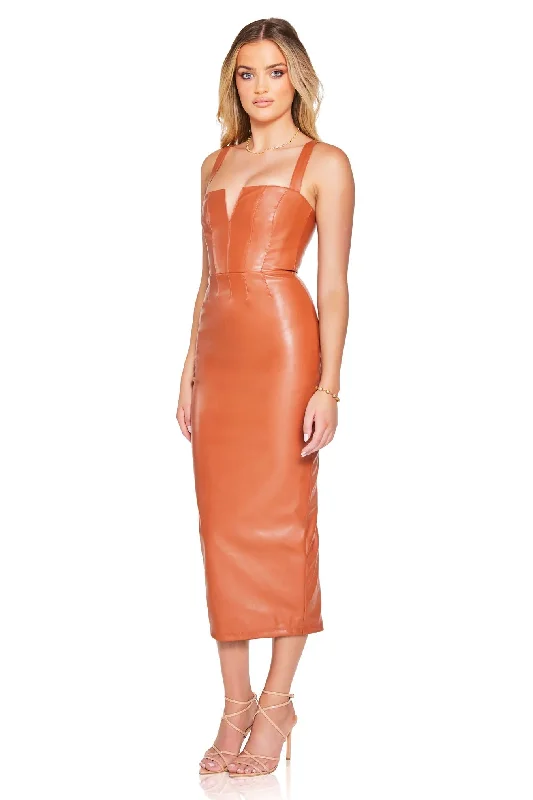 Nookie Leona Midi Dress - Tan