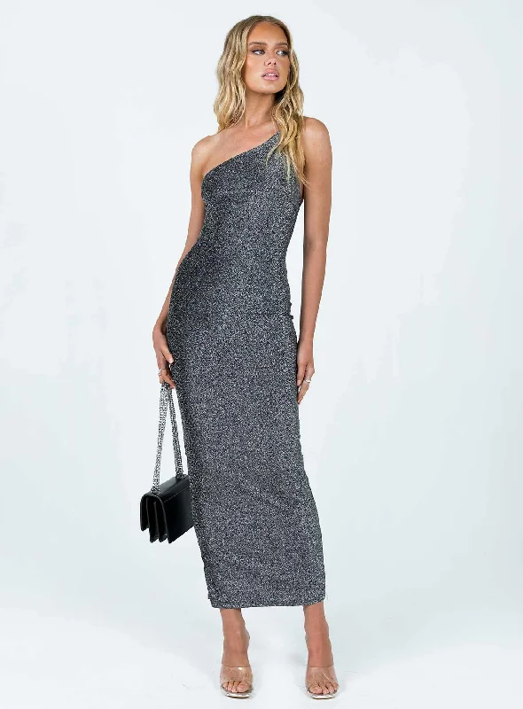 Vee Midi Dress Grey