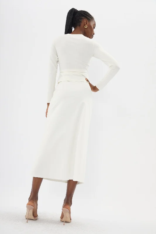 XX Knit Cream Cut Out Dress