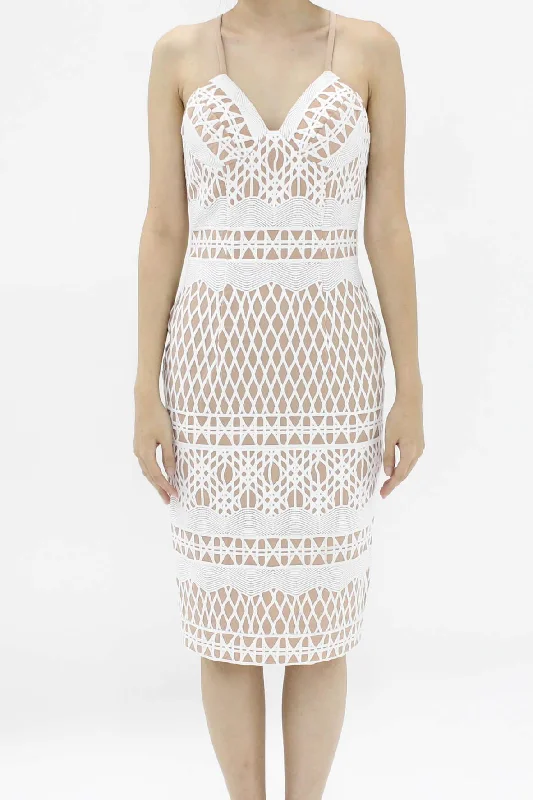 Caroline Embroidered Pencil Dress