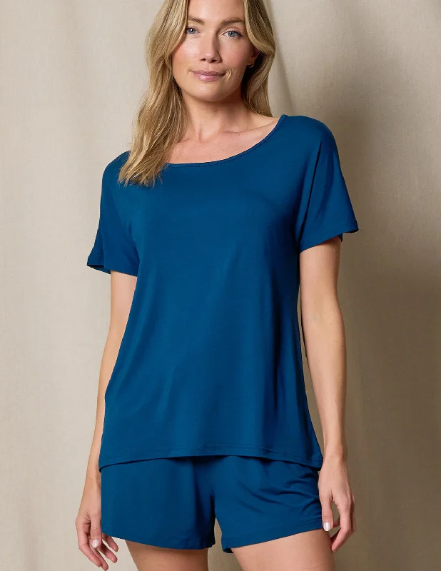 Bamboo Dolman Pajama Tee - Atlantic Blue