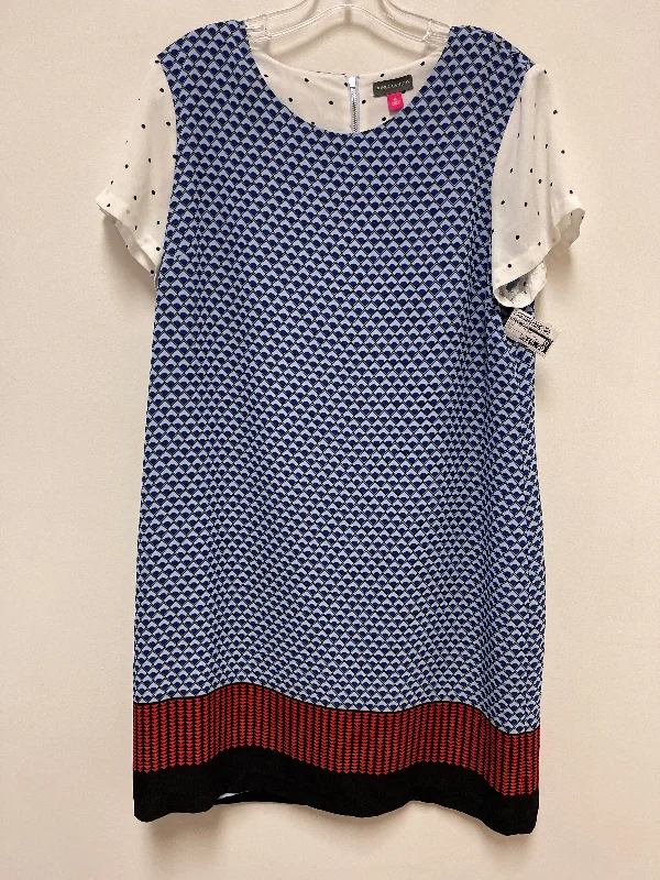 Blue Dress Casual Midi Vince Camuto, Size Xl