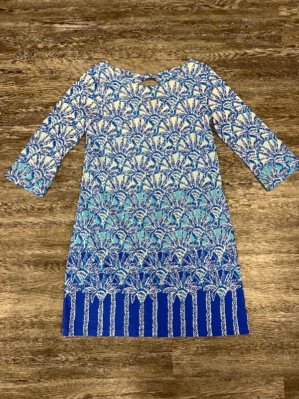 Blue & White Dress Casual Short Lilly Pulitzer, Size M