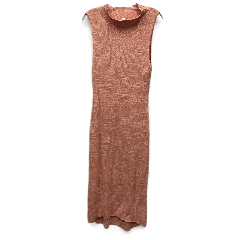 Dress Casual Midi By Daily Practice By Anthropologie In Orange, Size: M