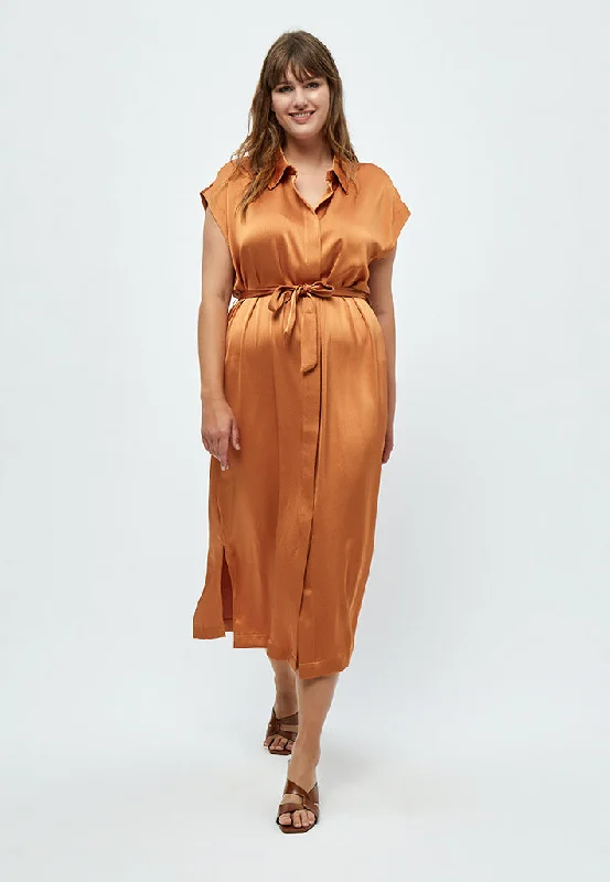 Elotta Dress Curve - Ermine Brown