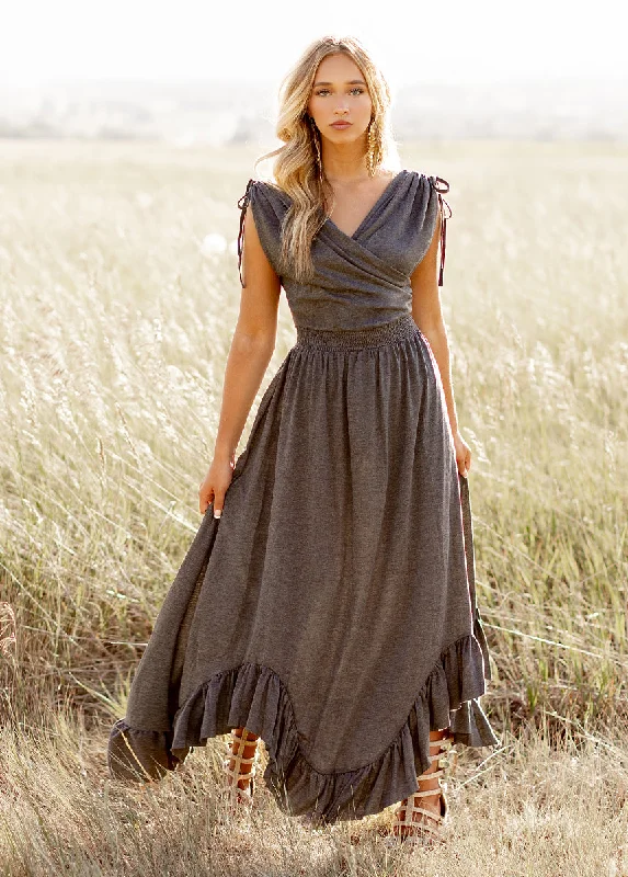 Giovanna Dress in Heather Charcoal