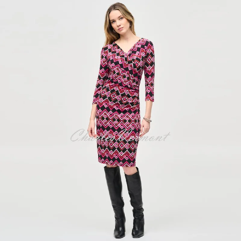 Joseph Ribkoff Geometric Print Wrap Dress - Style 243323