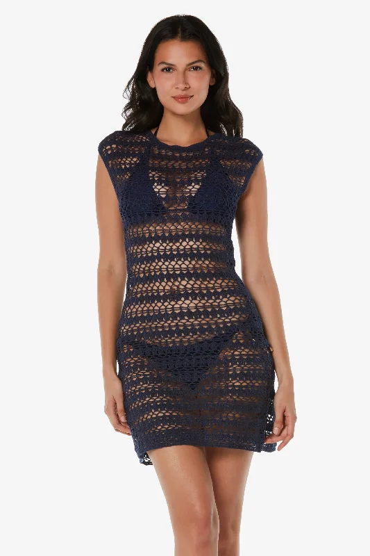 Kendall Crochet Dress  |  Navy