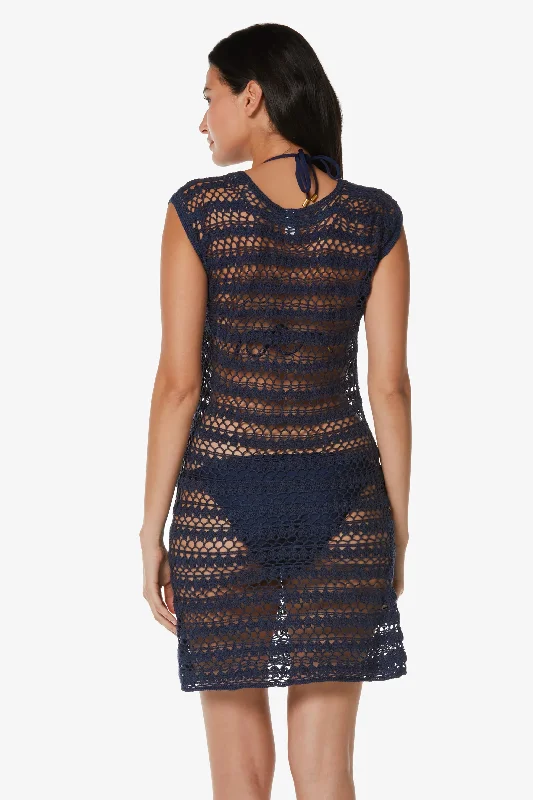 Kendall Crochet Dress  |  Navy