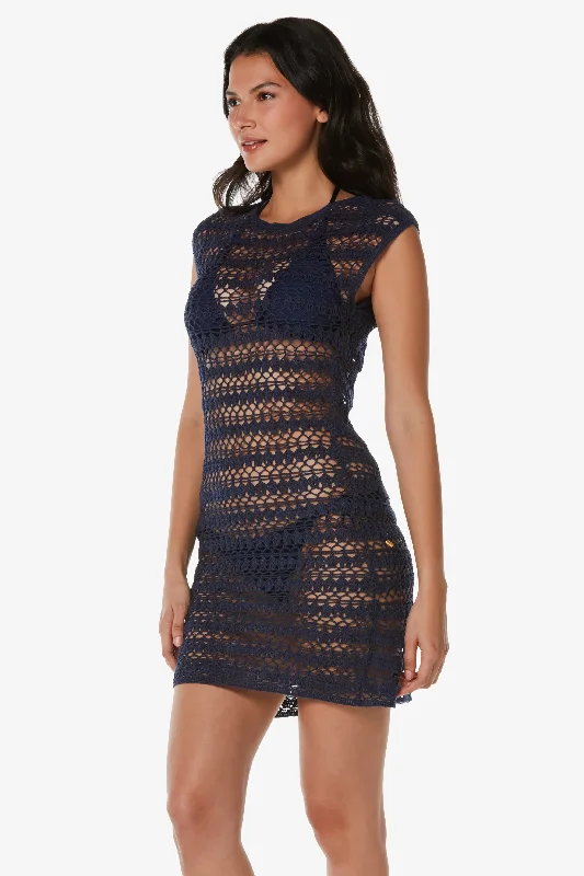 Kendall Crochet Dress  |  Navy