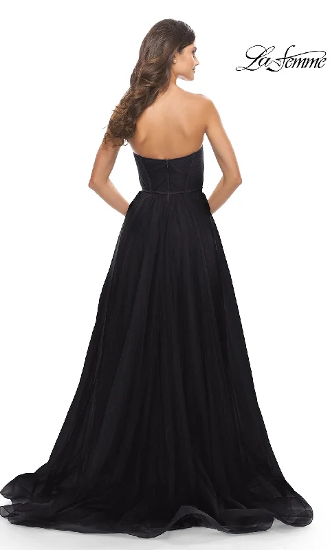 La Femme Strapless Tulle Ball Gown 31205