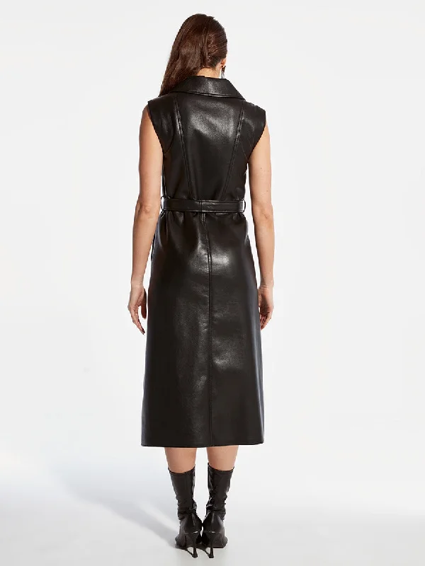 LOLA RECYCLED LEATHER DRESS