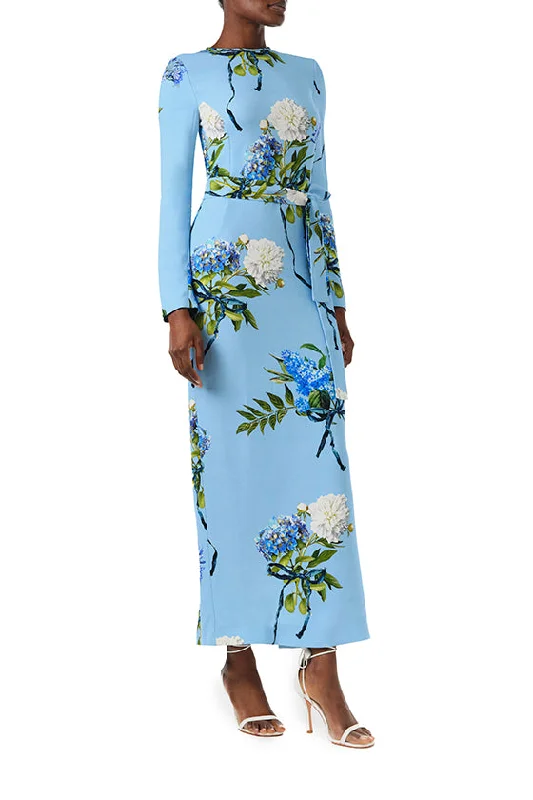 Long Sleeve Floral Sheath