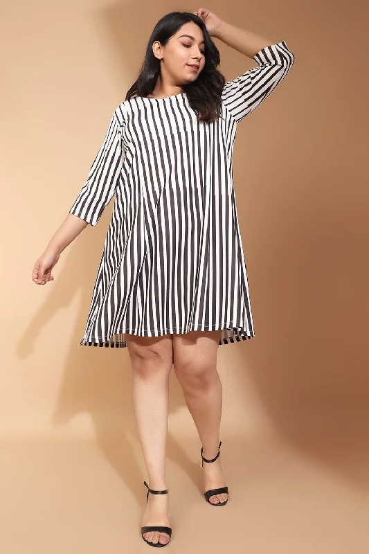 Monochrome Mozart Printed Dress