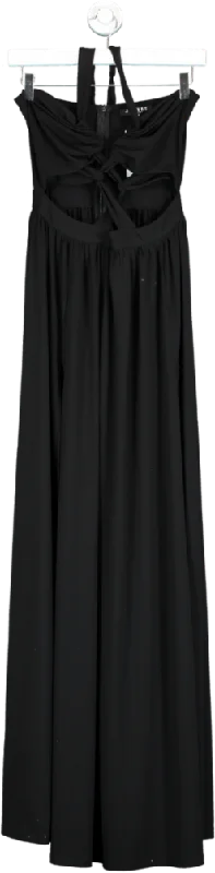 Oeuvre Black Cut Out Maxi Dress UK 8