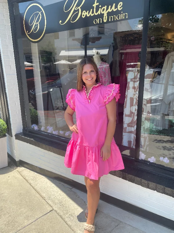 Pink Ruffle Dress