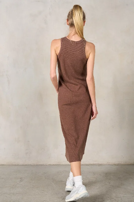 Ribbed Chocolate Midi