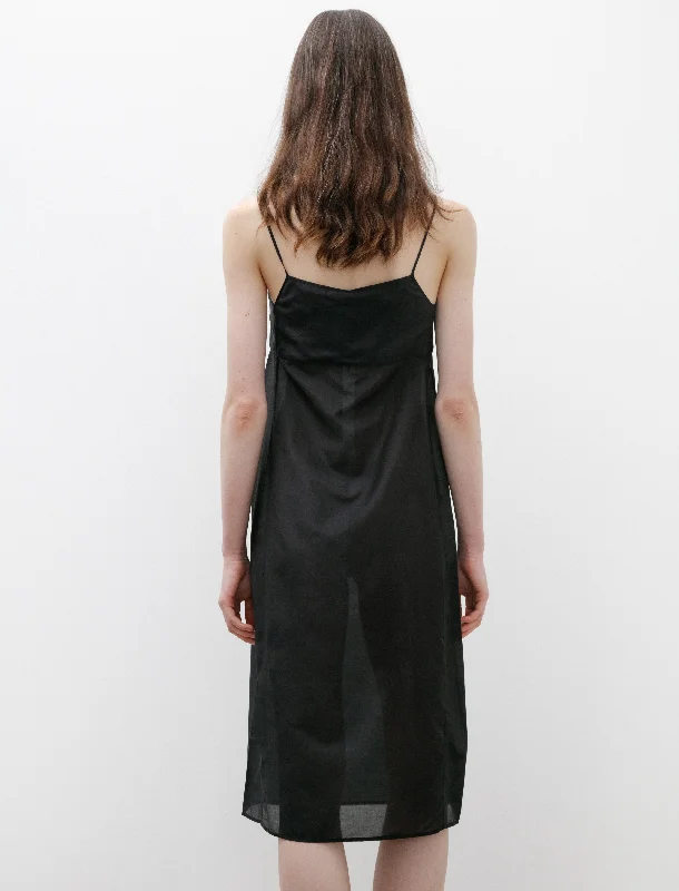 Solid Slip Dress Black