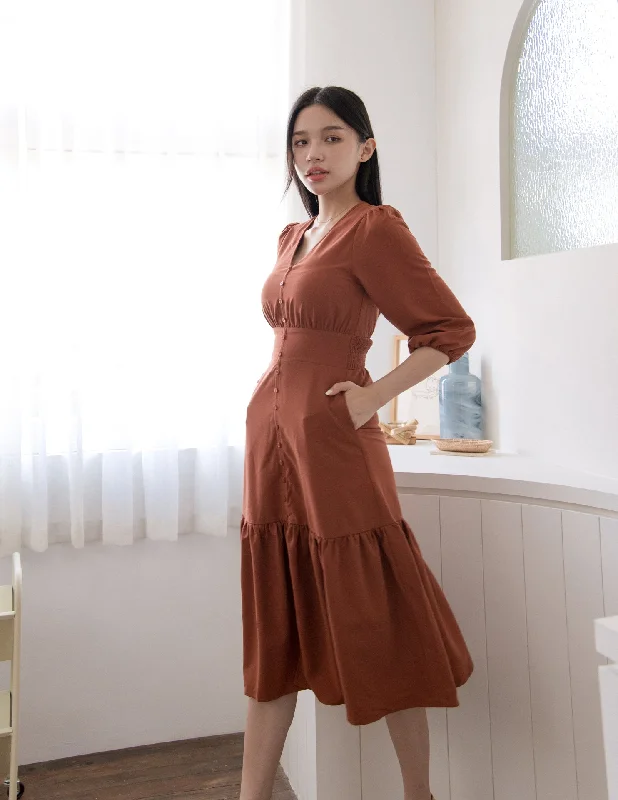 Sienna Dress in Rust