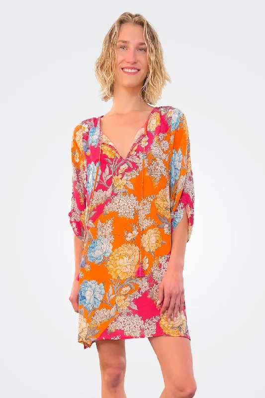 Silk Sanaya Tunic - Tangerine