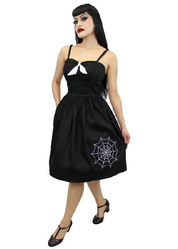 Embroidered Spiderweb Dress w/adjustable straps XS-3XL #E-SWDS