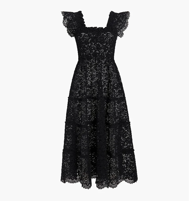 The Lace Ellie Nap Dress - Black Lace