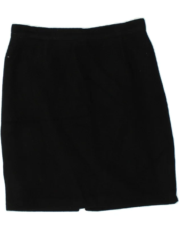 VINTAGE Womens Mini Skirt W28 Medium Black