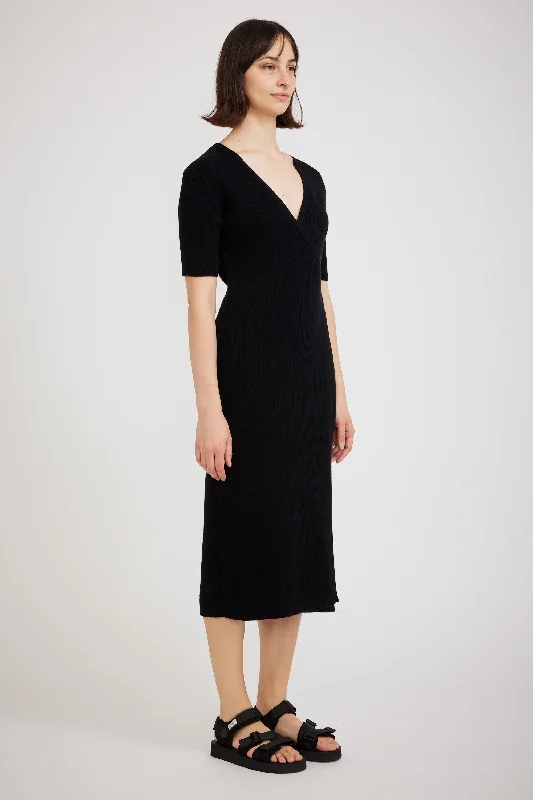 Annie Wrap Dress Black