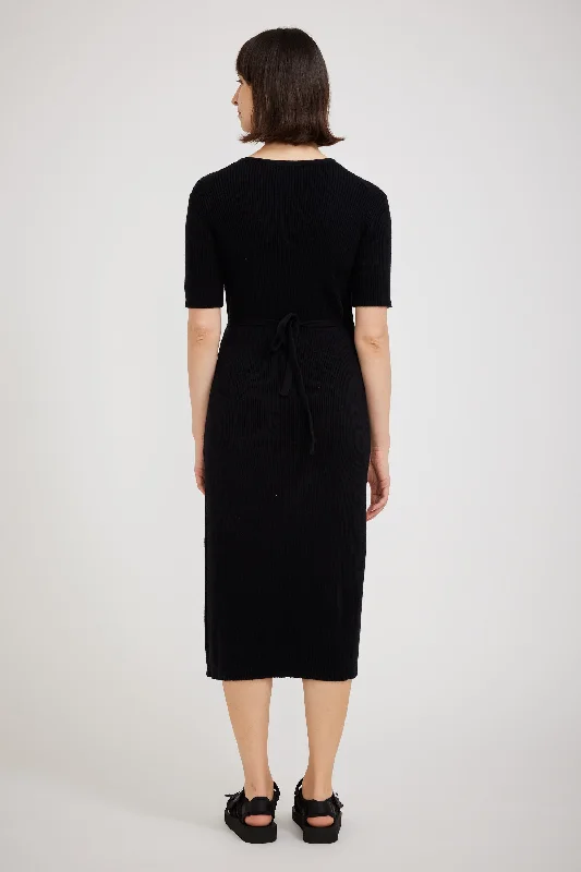 Annie Wrap Dress Black