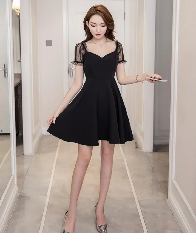 Black short dress fashion dress  1079