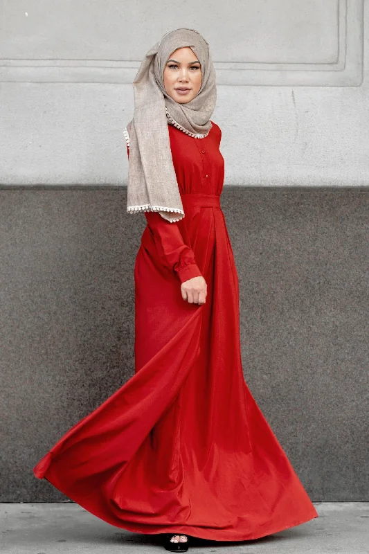 Scarlett Lattice Abaya Maxi Dress