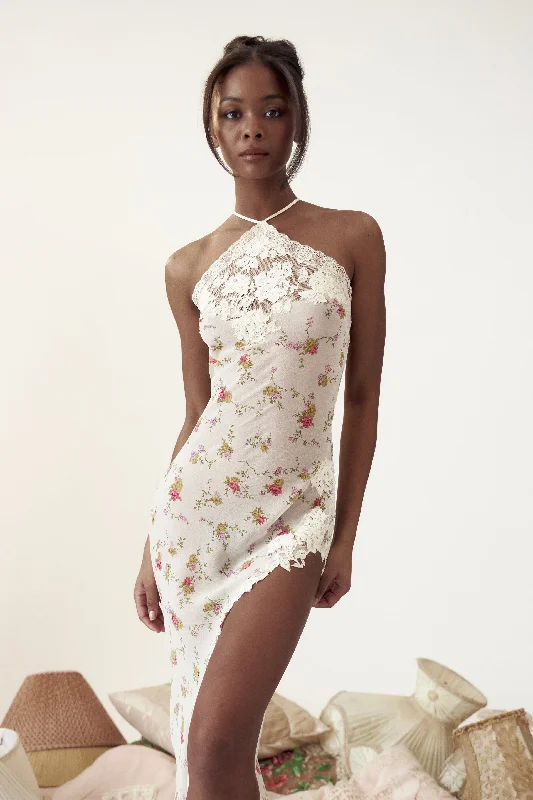 The Nereid Halter Gown Tea Rose (Pre Order)