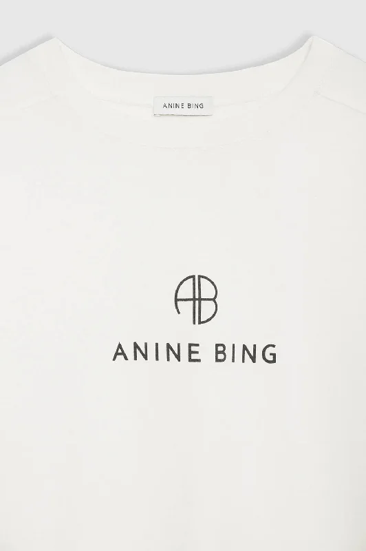 Anine Bing Jaylin Tee Monogram - Ivory