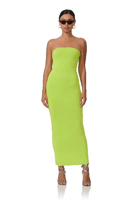 Dunn Column Maxi Dress - Lime Punch