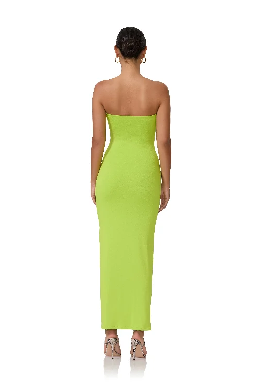 Dunn Column Maxi Dress - Lime Punch