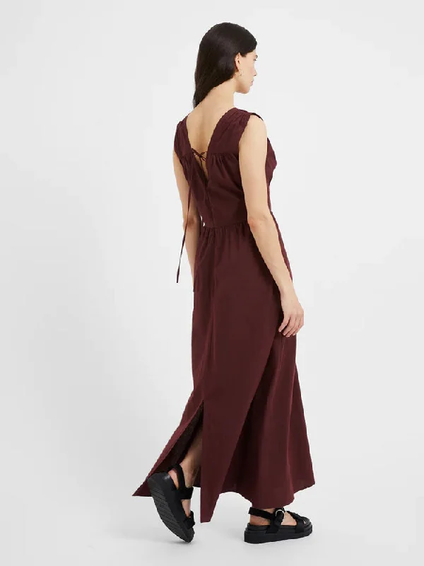 Great Plains Sienna Crisp Cotton Dress Chocolate